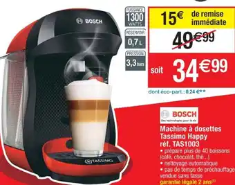 Cora x Carrefour Machine à dosettes tassimo happy offre