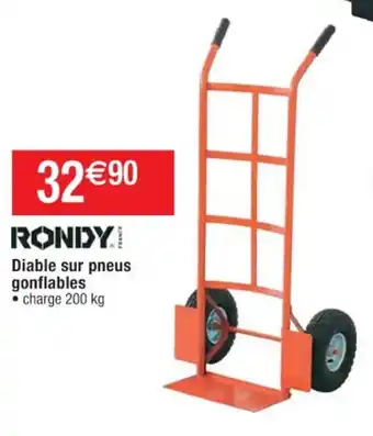 Diable sur pneus gonflables
