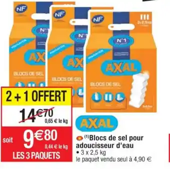Cora x Carrefour Blocs de sel pour adoucisseur d'eau offre
