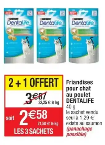 Cora x Carrefour Friandises pour chat au poulet DENTALIFE offre