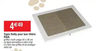 Cora x Carrefour Tapis fluffy pour bac litière RIGA offre