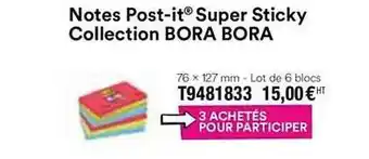 Notes Post It Super Sticky Collection Bora Bora