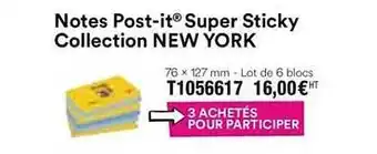 Notes Post It Super Sticky Collection New York