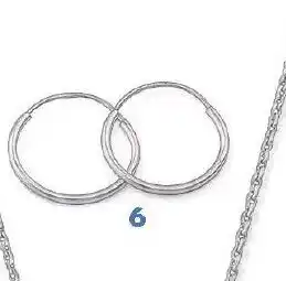 Créoles, or gris 0,34 g.