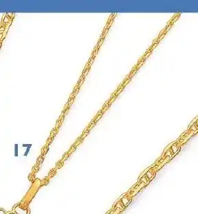 Chaîne maille forçat, 45, or jaune 1,89 g.