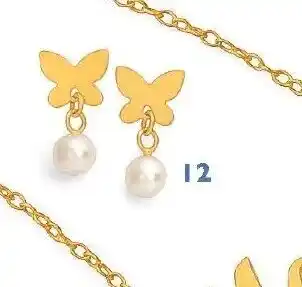 Le manège à bijoux Boucles Perie De Culture, or Jaune 0.85 g. offre