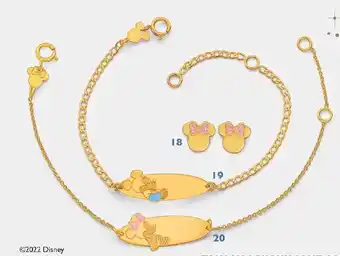 Le manège à bijoux Bracelet Identite Et Laque, Minnie Disney, 14 cm. or Jaune1.18 g offre