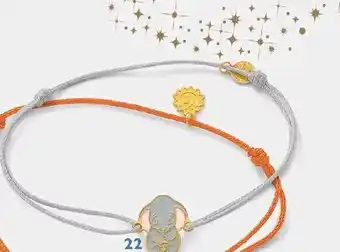 Le manège à bijoux Bracelet Cordon Et Laque, Dumbo Disney, or Jaune 0.77 g. offre