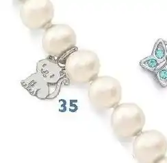 Le manège à bijoux Bracelet En Argent Rhodié Et Perles De Culture, 14 cm offre