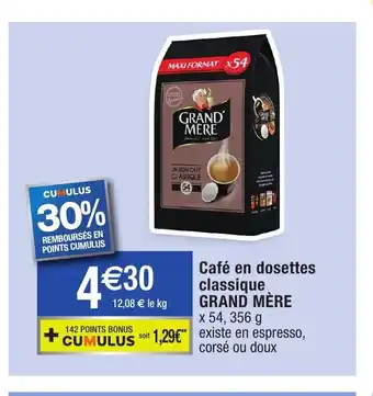 Migros Café En Dosettes Classique Grand Mére offre