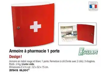 Plein ciel Armoire à Pharmacie 1 Porte offre