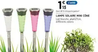 Lampe solaire mini cône