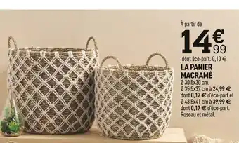 La panier macramé