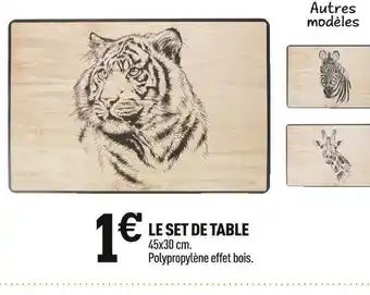 Centrakor Le set de table offre