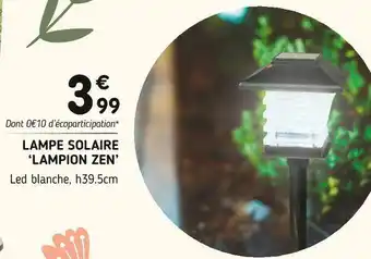 Lampe solaire âlampion zenâ