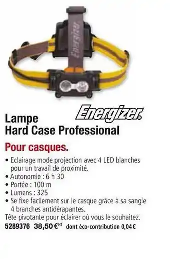 Plein ciel Lampe Hard Case Professional Energizer offre