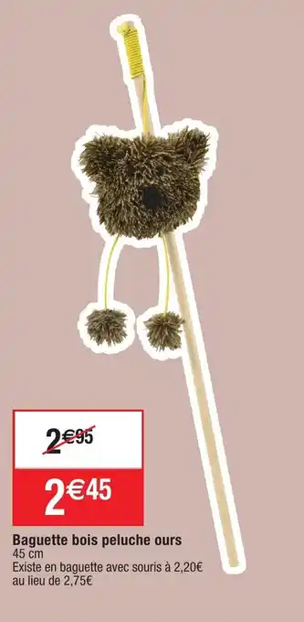 Migros Baguette bois peluche ours offre