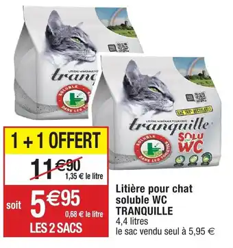 Migros Litière pour chat soluble WC TRANQUILLE offre