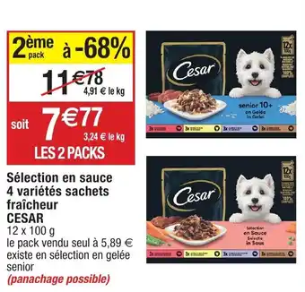 Migros Sélection en sauce 4 variétés sachets fraîcheur CESAR offre