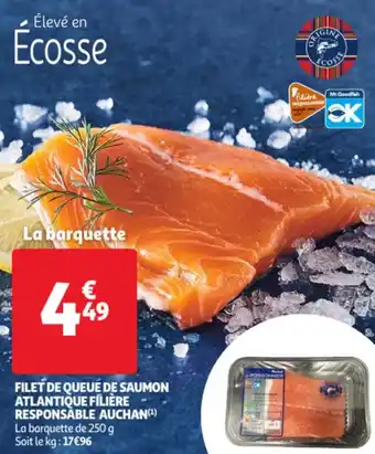 Auchan Filet de queue de saumon atlantique filière offre