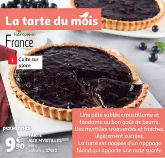Auchan Tarte aux myrtilles offre