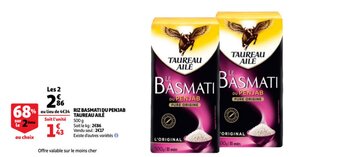 Auchan Riz basmati du penjab taureau ailé offre