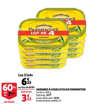 Auchan Sardines à l'huile d'olive parmentier offre