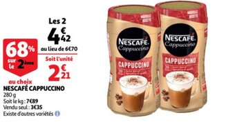 Auchan Nescafé cappuccino offre