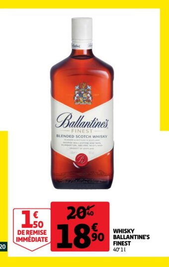 Auchan Whisky ballantine's finest offre