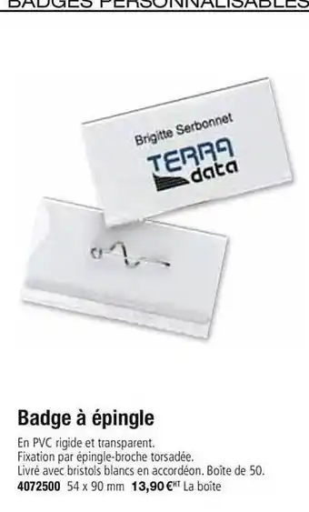 Badge à épingle