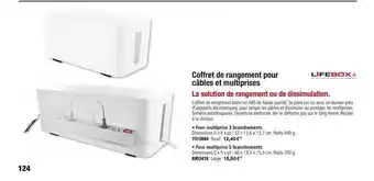 Plein ciel Coffret De Rangement Pour Câbles Et Multiprises Lifebox offre