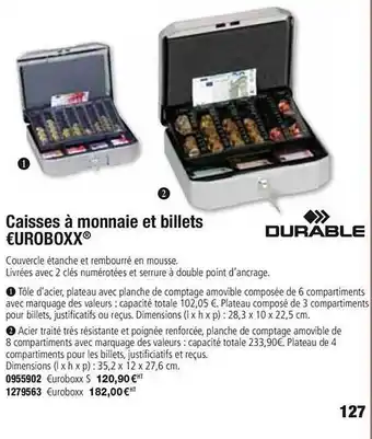Caisse Ă Monnaie Et Billets Euroboxx