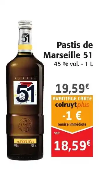 Colruyt Pastis de Marseille 51 offre