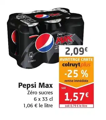 Colruyt Pepsi Max offre