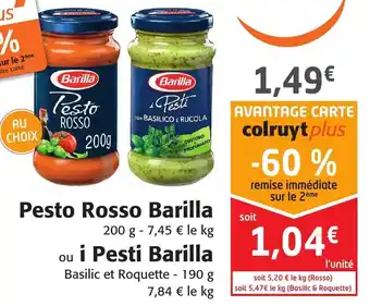 Colruyt Pesto Rosso Barilla offre