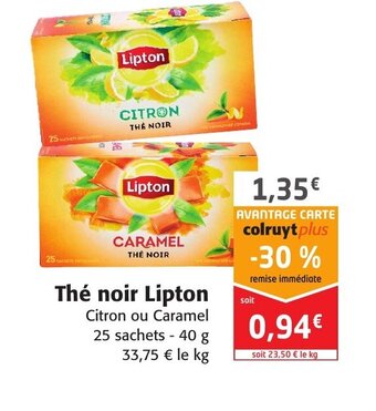 Colruyt Thé Noir Lipton offre