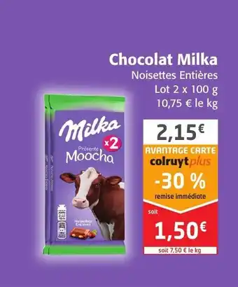 Colruyt Chocolat Milka offre