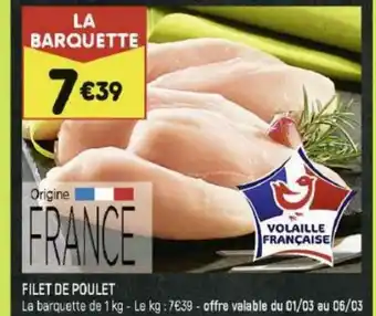 Leader Price Filet de Poulet offre