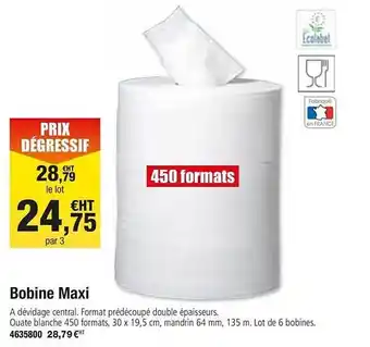 Plein ciel Bobine Maxi offre