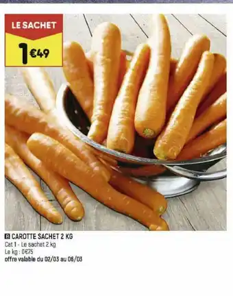 Leader Price Carotte Sachet 2kg offre