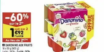 Leader Price Danonino Aux Fruits offre