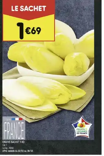 Leader Price Endive Sachet 1kg offre