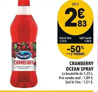 Supeco Cranberry Ocean Spray offre