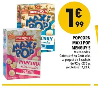 Supeco Popcorn Maxi Pop offre