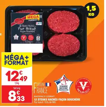ALDI 12 Steaks Hachés Façon Bouchère offre