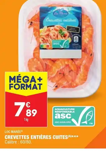 ALDI Crevettes Entières Cuites offre