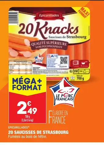 ALDI 20 Saucisses de Strasbourg offre