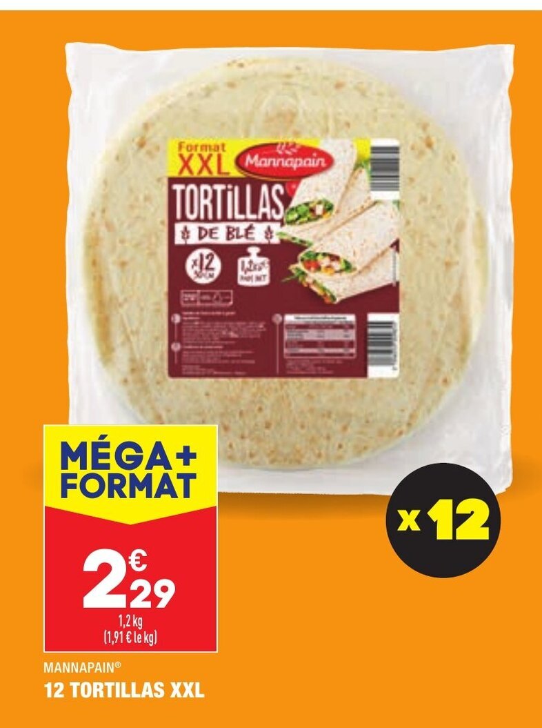 Promo 12 Tortillas XXL chez ALDI