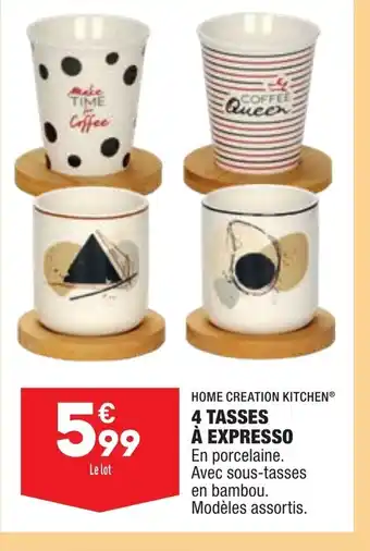 4 Tasses à Expresso