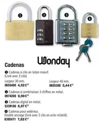 Cadenas Wonday